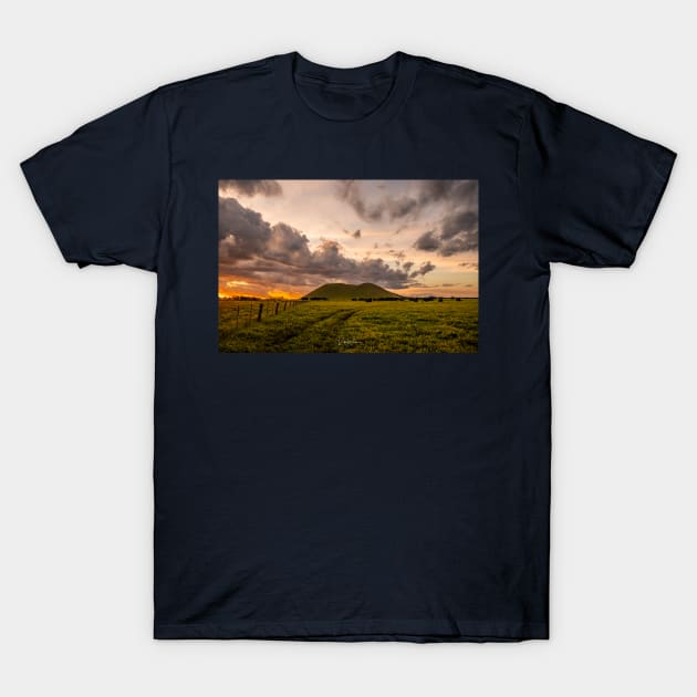 Sunset at Mount Elephant, Derrinallum, Victoria, Australia T-Shirt by VickiWalsh